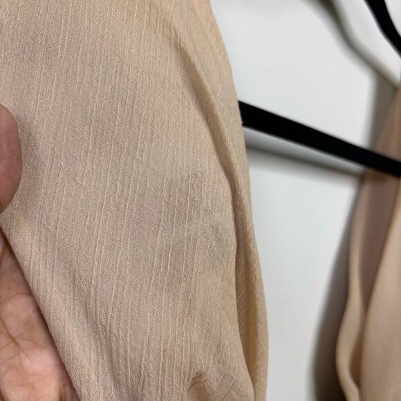 NWT A Peach Off Shoulder Gold Milkmaid Corset Crop Top Women's Size Large - Picture 6 of 8